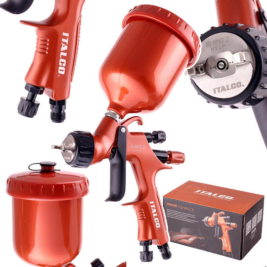 Italco Shine 2 Πιστόλι Βαφής Αέρος HVLP Άνω Δοχείου 1.3mm