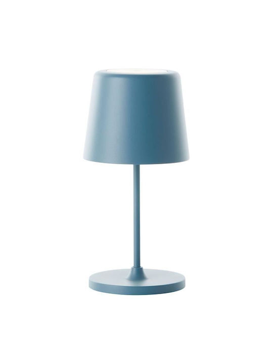 Brilliant Metal Table Lamp LED with Blue Shade and Base