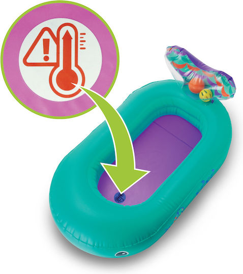 Infantino Aufblasbares Baby Badewanne mit Thermometer Türkis