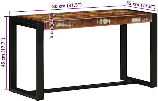 Hocker Für das Wohnzimmer Hölzernes Colorful 80x35x45cm