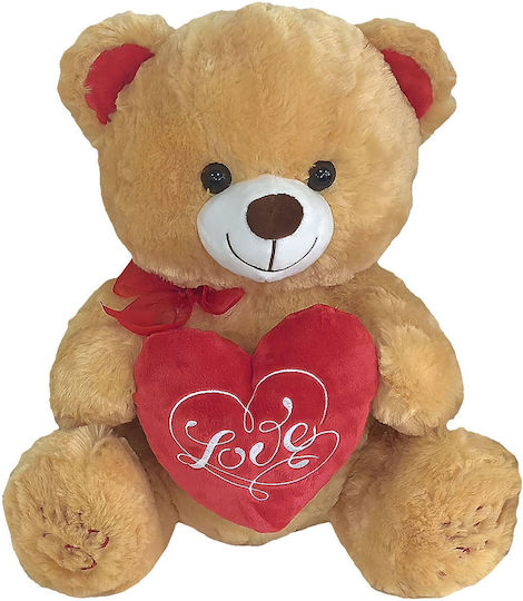 ToyMarkt Plüschbär mit Herz Valentinstag für 3+ Jahre 45 cm. (Verschiedene Designs) 1Stück