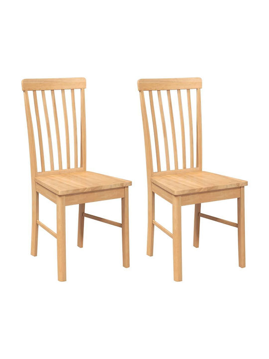 Dining Room Wooden Chair Coffee 42.5x48x94cm 2pcs