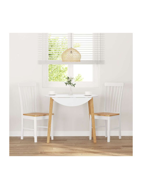 Dining Room Wooden Chair White 42.5x48x94cm 2pcs