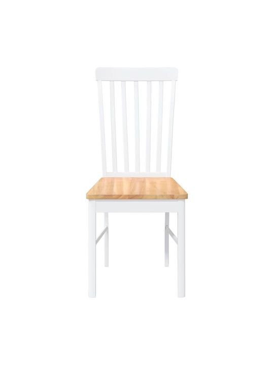 Dining Room Wooden Chair White 42.5x48x94cm 2pcs