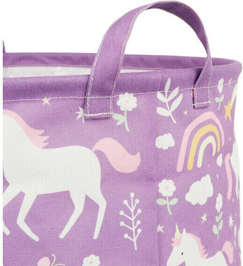 A Little Lovely Company Children's Storage Basket made of Fabric Purple 40x40x50cm 1pcs
