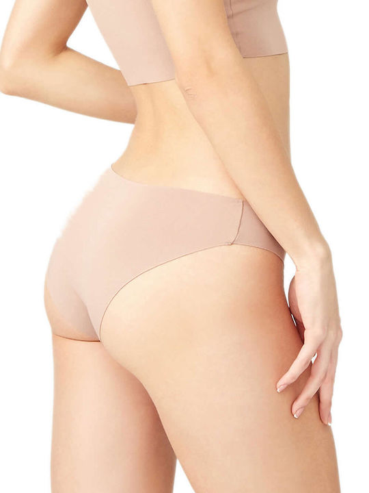 CottonHill Γυναικεία Slip 2Pack χωρίς Ραφές Μπεζ