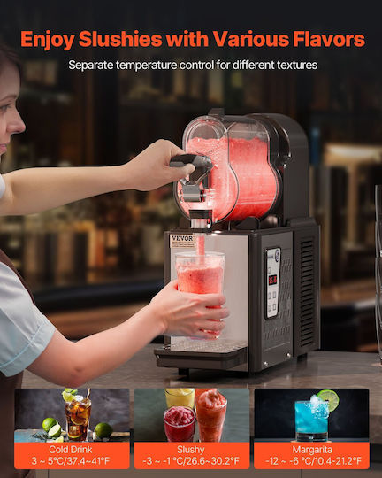 Vevor 3l Commercial Slushy Machine Margarita Smoothie Frozen Drink Maker
