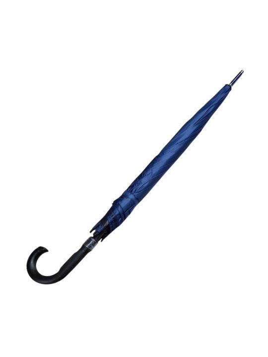 Automatic Umbrella with Walking Stick Blue