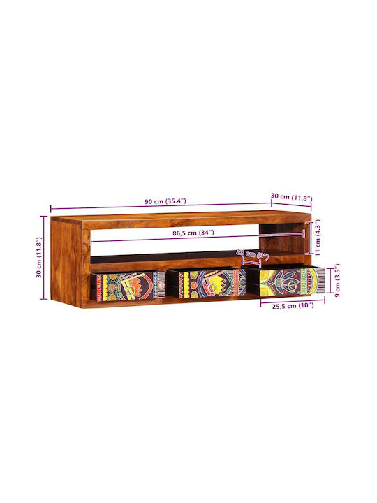 vidaXL TV-Ständer Bunt M30xT30xH90cm