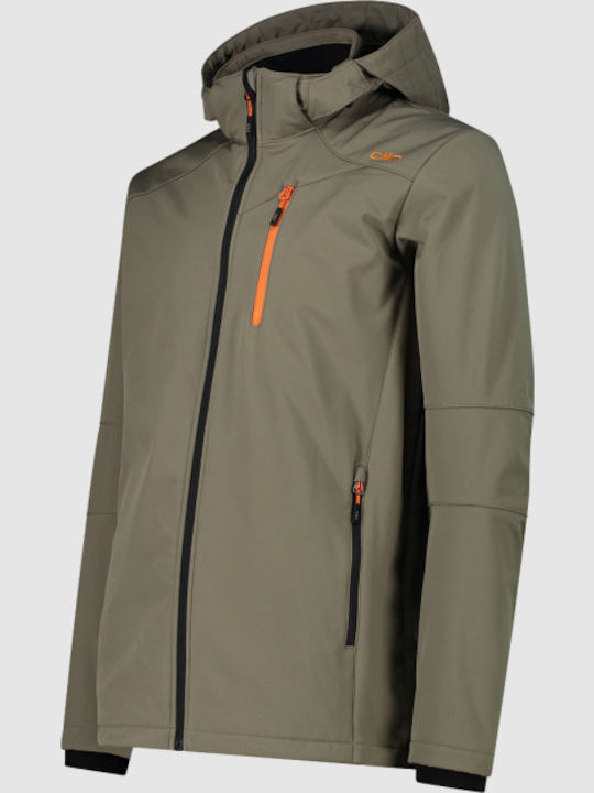 Χειμωνιάτικο Μπουφάν Softshell Αδιάβροχο και Αντιανεμικό Χακί