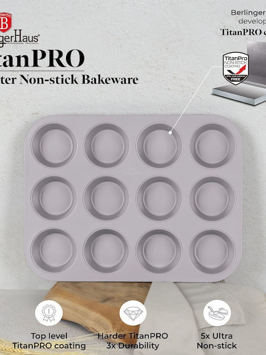 Berlinger Haus Φόρμα Ζαχαροπλαστικής για Cupcakes/Muffins 12 Θέσεων 35x26.5x3εκ.