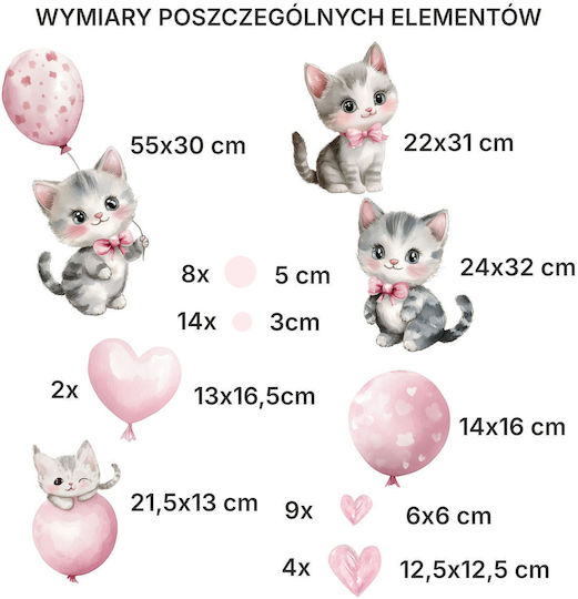 Decowalls Kinder Wandsticker Wand 50x100cm