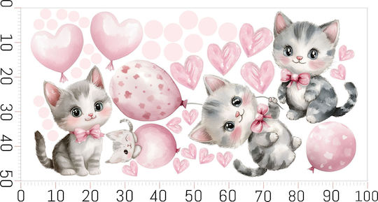 Decowalls Kinder Wandsticker Wand 50x100cm
