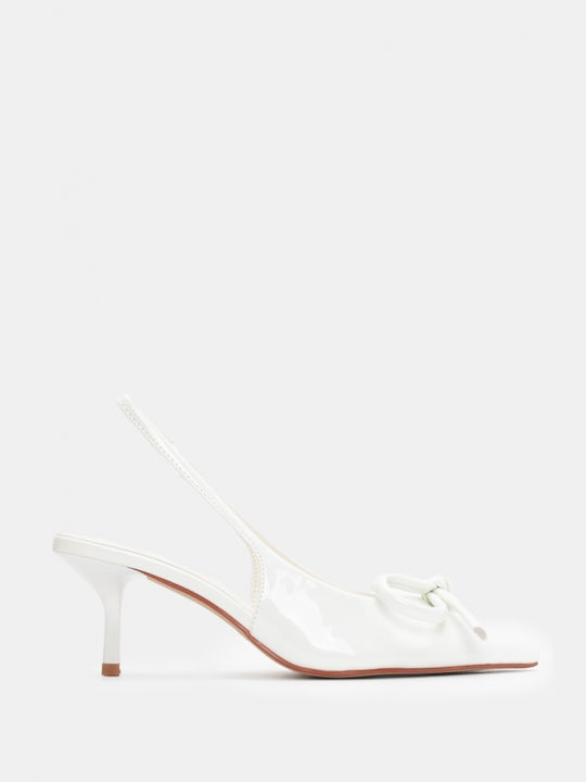 Luigi Pointed Toe White Heels