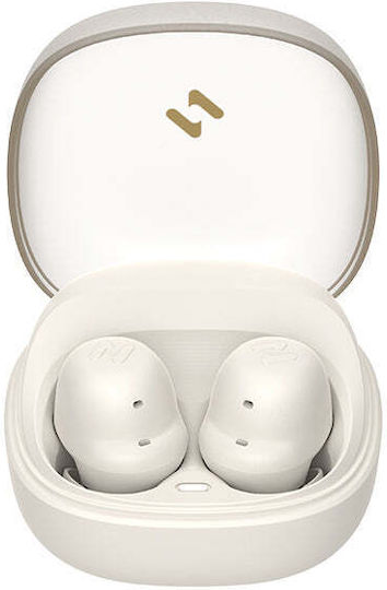 Havit TW969 In-ear Bluetooth Handsfree Ακουστικά με Θήκη Φόρτισης Μπεζ