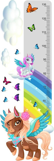 Kindergrößentabelle Bunter Wandsticker Pony Schmetterlinge 45x120