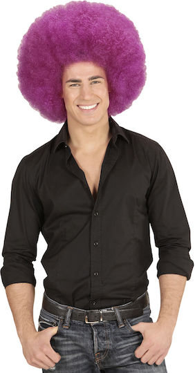 Karnevalsperücke Afro Lila