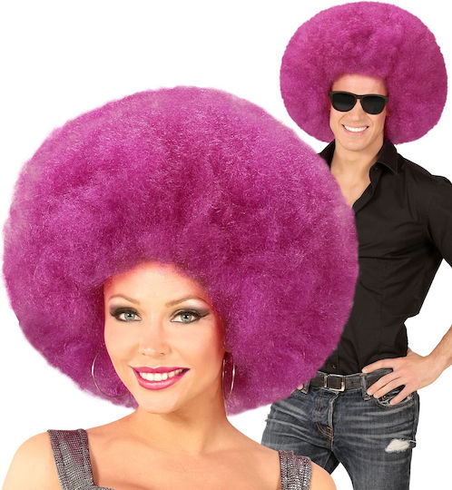 Karnevalsperücke Afro Lila