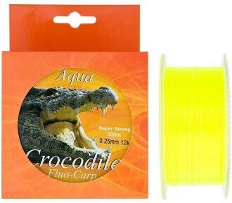 Fir Monofilament Nylon Aqua Crocodile Fluo-carp 300 M Galben Fluorescent
