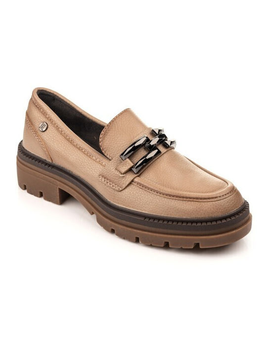 Hispaflex Women's Loafers in Beige Color