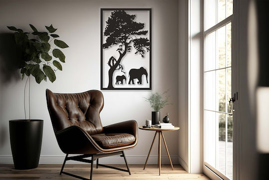 Tablouri de Artă pe Pereți Panouri Deschise Safari Decorațiune Cameră de Zi Elefanți 59x95
