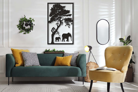 Tablouri de Artă pe Pereți Panouri Deschise Safari Decorațiune Cameră de Zi Elefanți 59x95