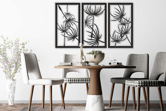 Triptychon Offene Arbeitsplatte Bläser Boho Dekoration 3D Gemälde Wohnzimmer 56x96