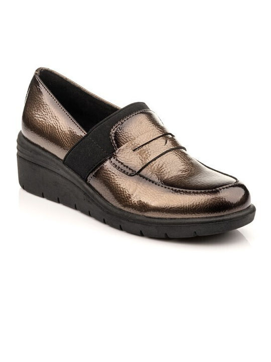 Hispaflex Women's Loafers in Gold Color