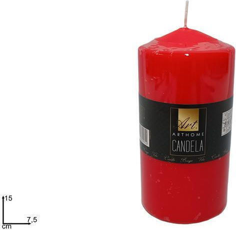 Due esse Christmas Red Candle 15x7.5cm