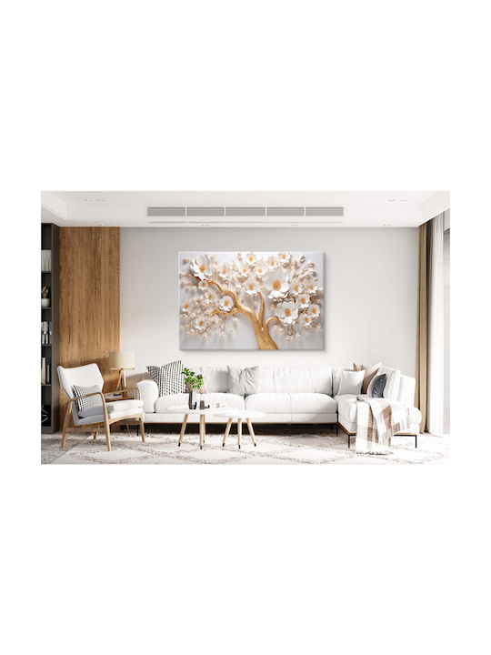 Fresce de Perete pentru Living Arborele de Aur al Fericirii 3D Floare de Magnolia 80x120