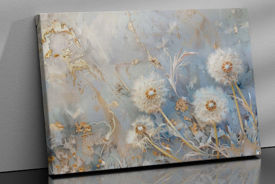 Moderne Leinwandmalerei Wanddekoration Löwenzahn Pastell 80x120