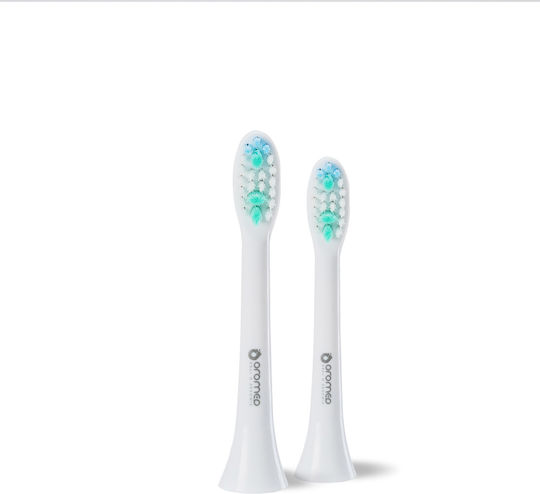 Oromed Oro-Brush Elektrische Zahnbürstenköpfe für elektrische Zahnbürste Weiß White 2Stück