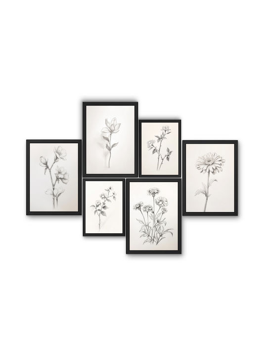 Set 6 Modern Decorative Art Posters Frames Unframed Printed On Photographic Paper