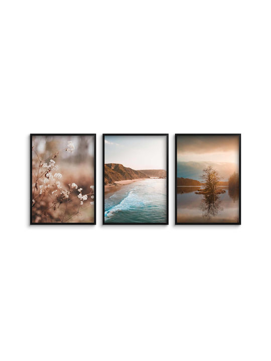 Wall Posters Living Room Boho Landscape Coast Lake 3x50x70