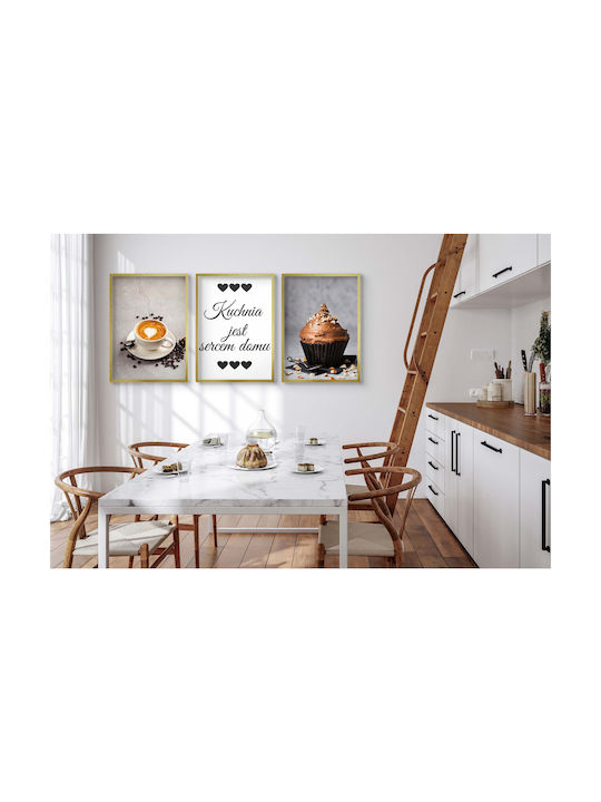 Set of 3 Posters Kitchen Images Coffee Kitchen Posters Sign Quote 50x70