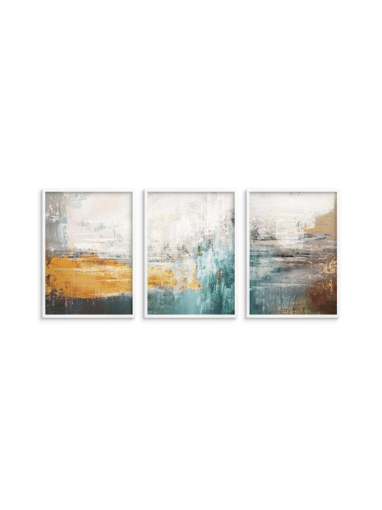 Moderne Wandposter Wohnzimmer Gemalte Farb-Abstraktion 3x30x40