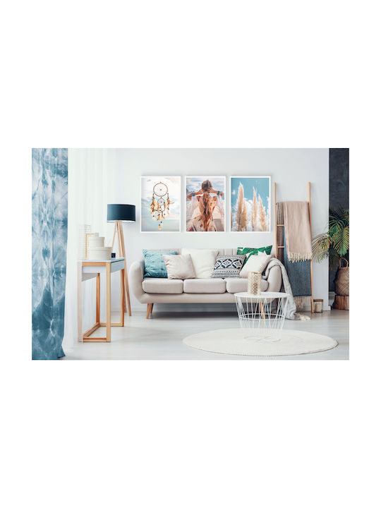 Modern Wall Posters Boho Living Room Woman Dreamcatcher 3x50x70