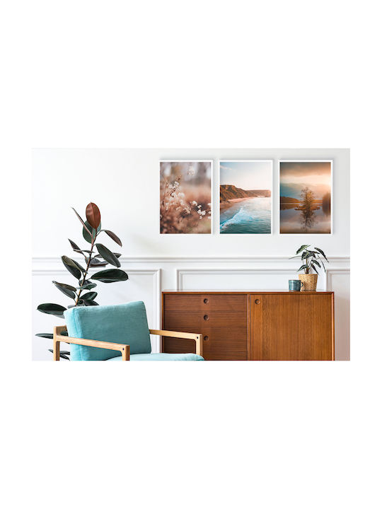 Wall Posters Living Room Boho Landscape Coast Lake 3x50x70