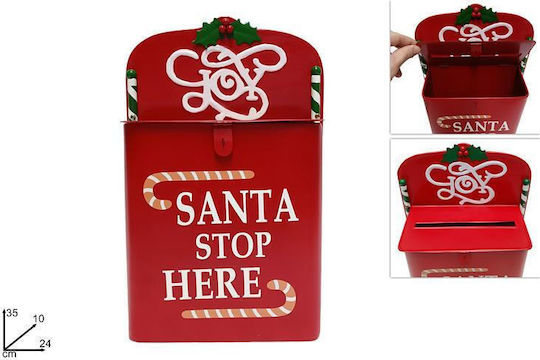 Due esse Christmas Decorative Metal Red Mailbox 24cm