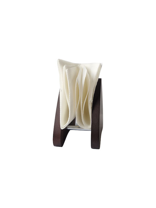 Wooden Napkin Holder Brown 10x7x11cm H12698-WT