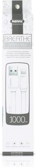 Remax Breathe RC-029i Flat USB-A to Lightning Cable White 2m