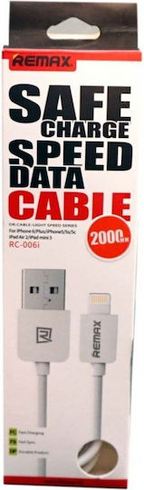 Remax Remax Light RC-006i USB-A to Lightning Cable White 2m RC 006i
