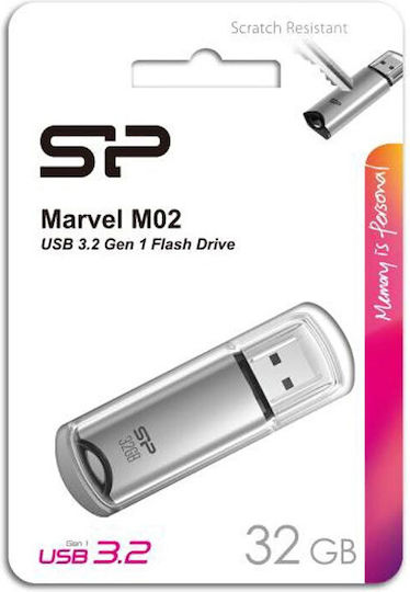 Silicon Power Marvel M02 32GB USB 3.2 Stick Gray