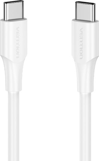 Vention Regular USB 2.0 Cablu USB-C bărbătesc - USB-C 60W Alb 1.5m