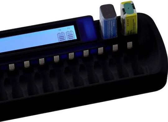 Voltcraft BC16 Charger 16 Batteries Li-ion/Ni-MH Size AA/AAA/9V