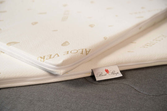 BestSleep Топ Матрак Еднолицев Латекс Импрегниран с Алое Вера 80x200x4см