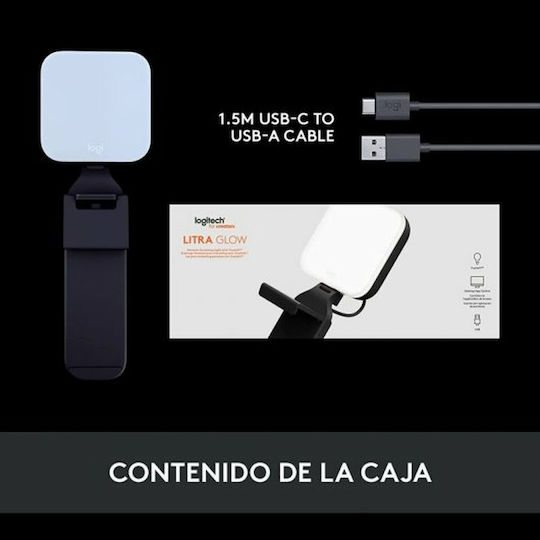 Logitech Litra Glow Поточно предаване на светлина с TrueSoft (946-000002)
