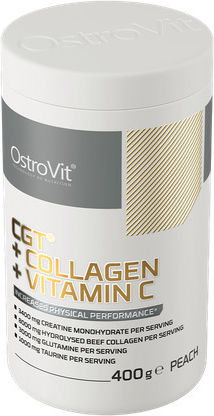 OstroVit CGT + Collagen + Vitamin C με Βιταμίνη C 400gr Ροδάκινο