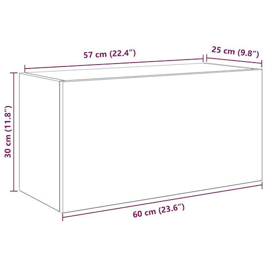 vidaXL Badezimmerschrank B60xT25xH30cm Sonoma