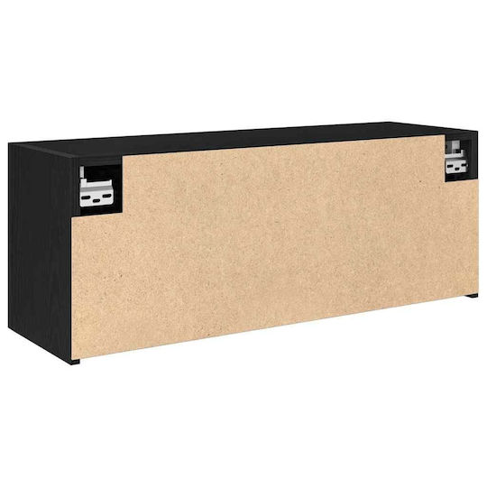 vidaXL Badezimmerschrank B80xT25xH30cm Schwarz